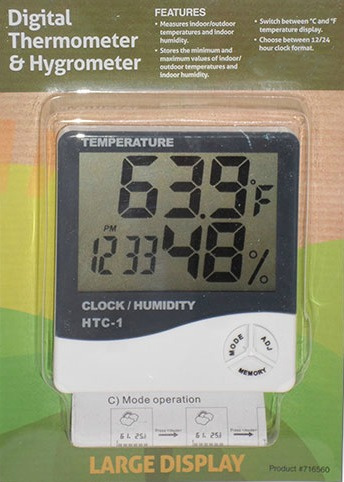 digital thermometer and humidity reader