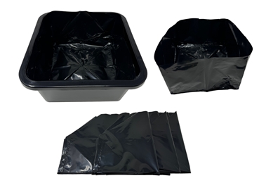 Small Pre-Cut Monotub Liners (4-Pack) Fits our Small 28Q Cube Monotub Monotub, liner, pre-cut, durable, reusable, UV-C sterilized, plastic bag, mushroom cultivation, contamination protection, insulation, consistent temperatures, humidity levels, food safe, tear-resistant, puncture-resistant, sterile environment, controlled environment, mushroom harvest